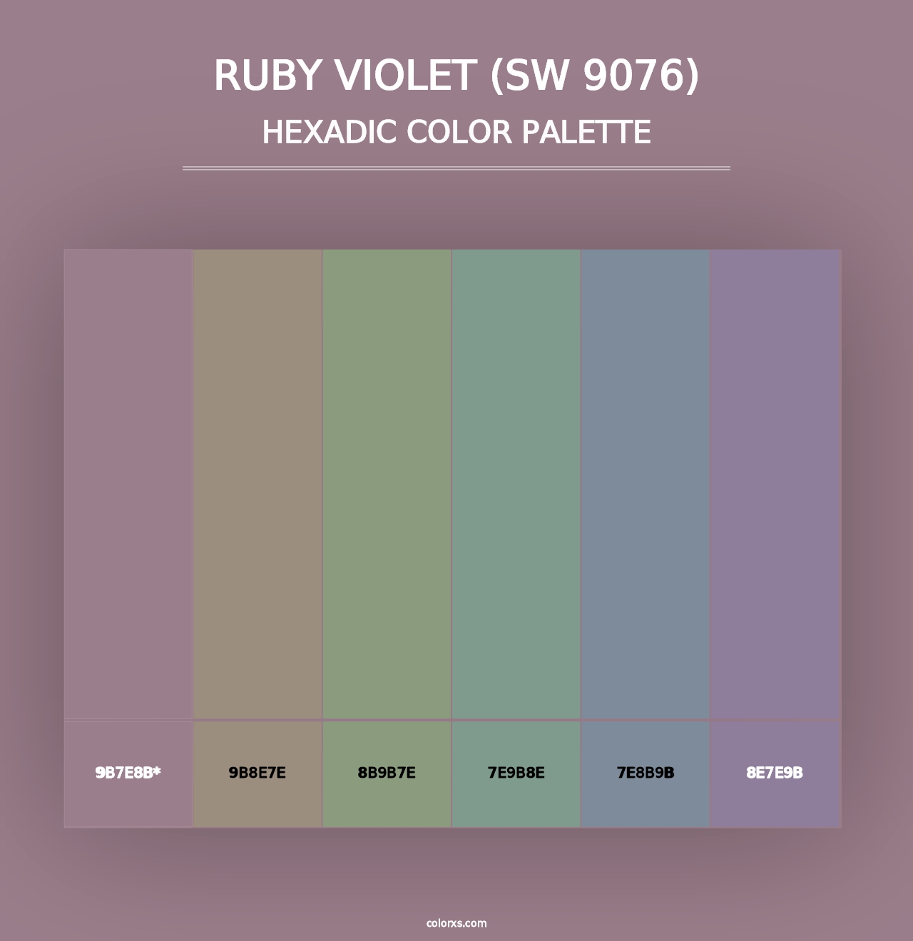 Ruby Violet (SW 9076) - Hexadic Color Palette