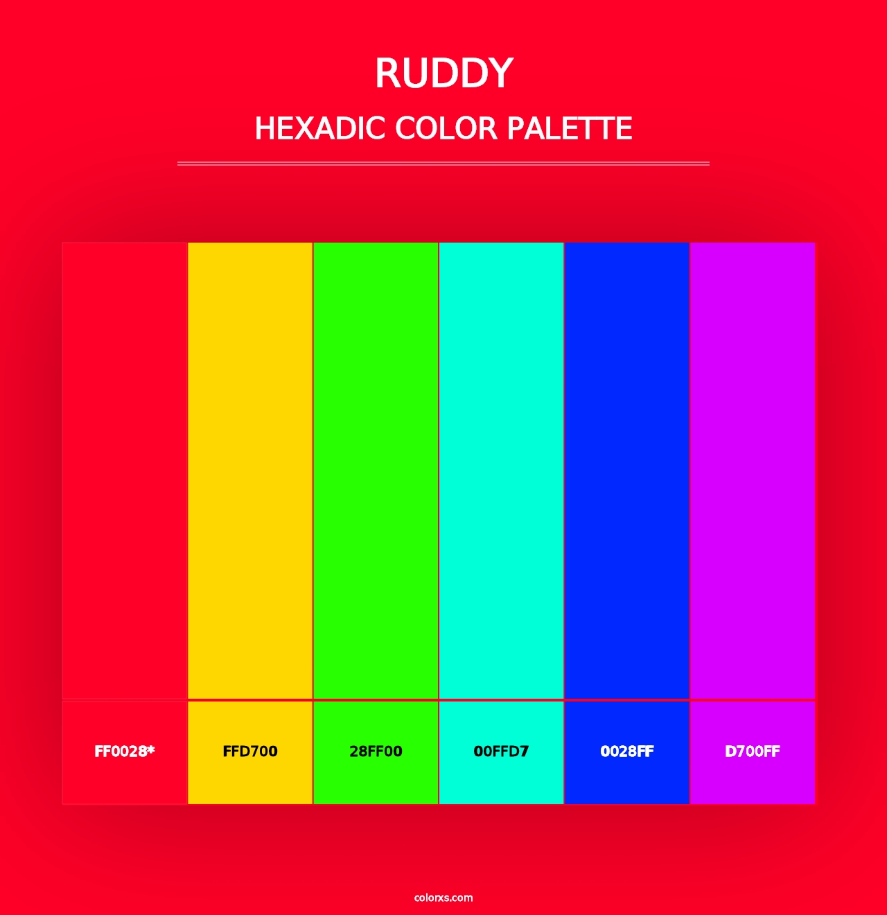 Ruddy - Hexadic Color Palette