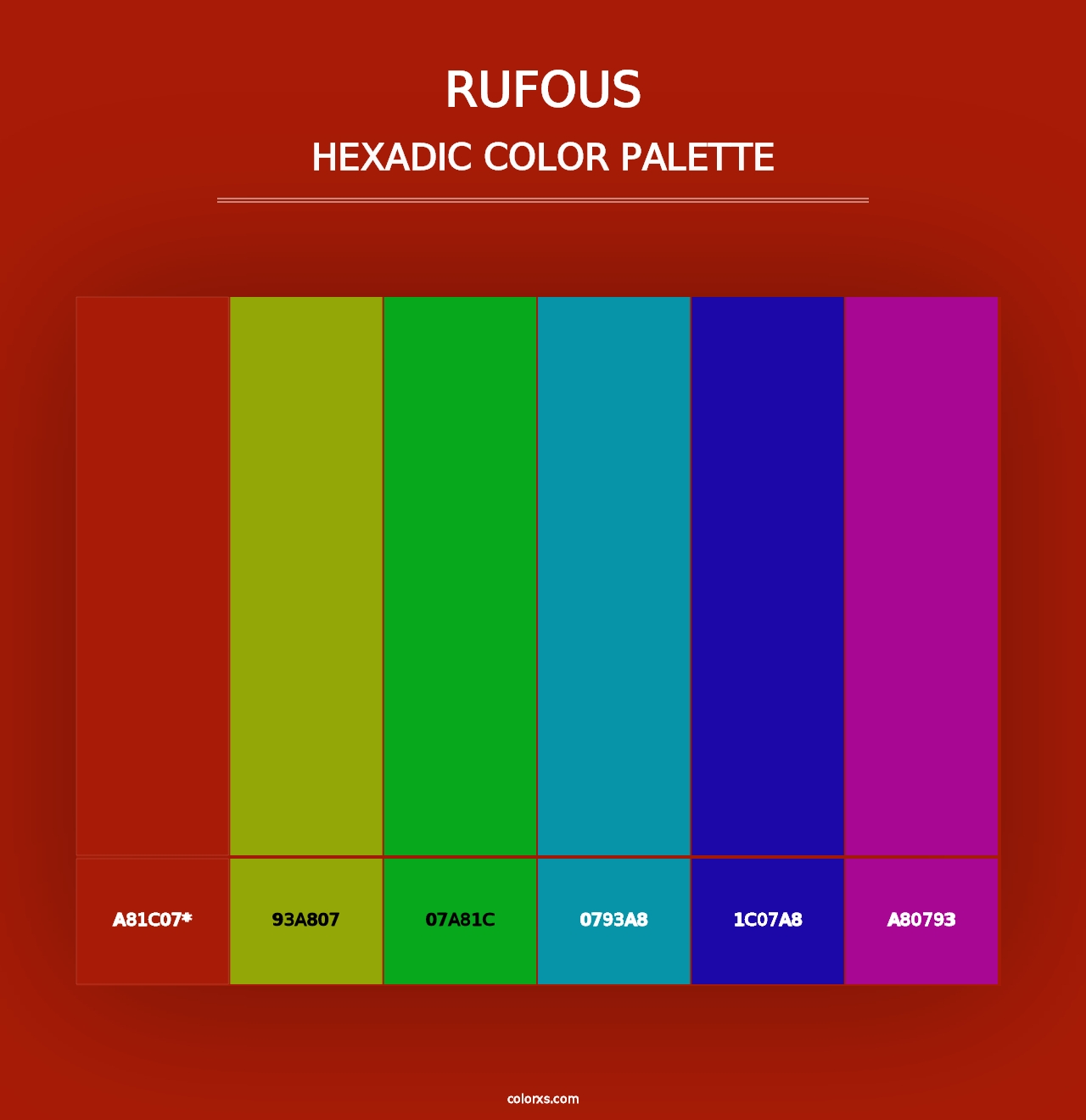 Rufous - Hexadic Color Palette