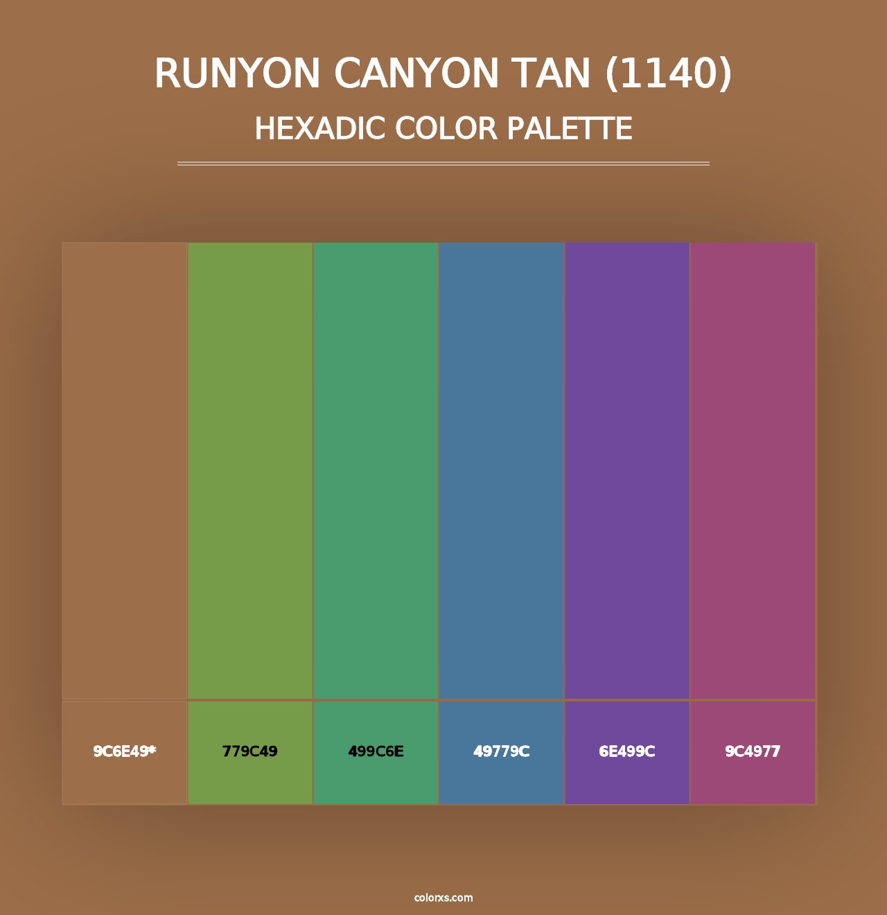 Runyon Canyon Tan (1140) - Hexadic Color Palette