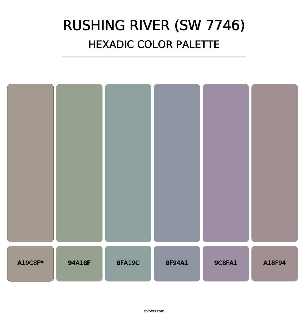 Rushing River (SW 7746) - Hexadic Color Palette