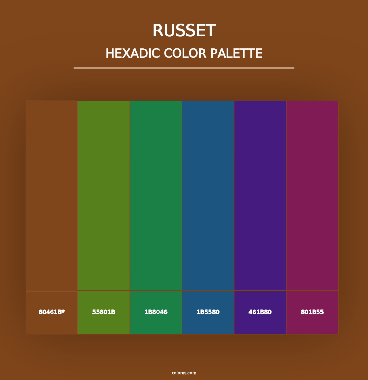 Russet - Hexadic Color Palette