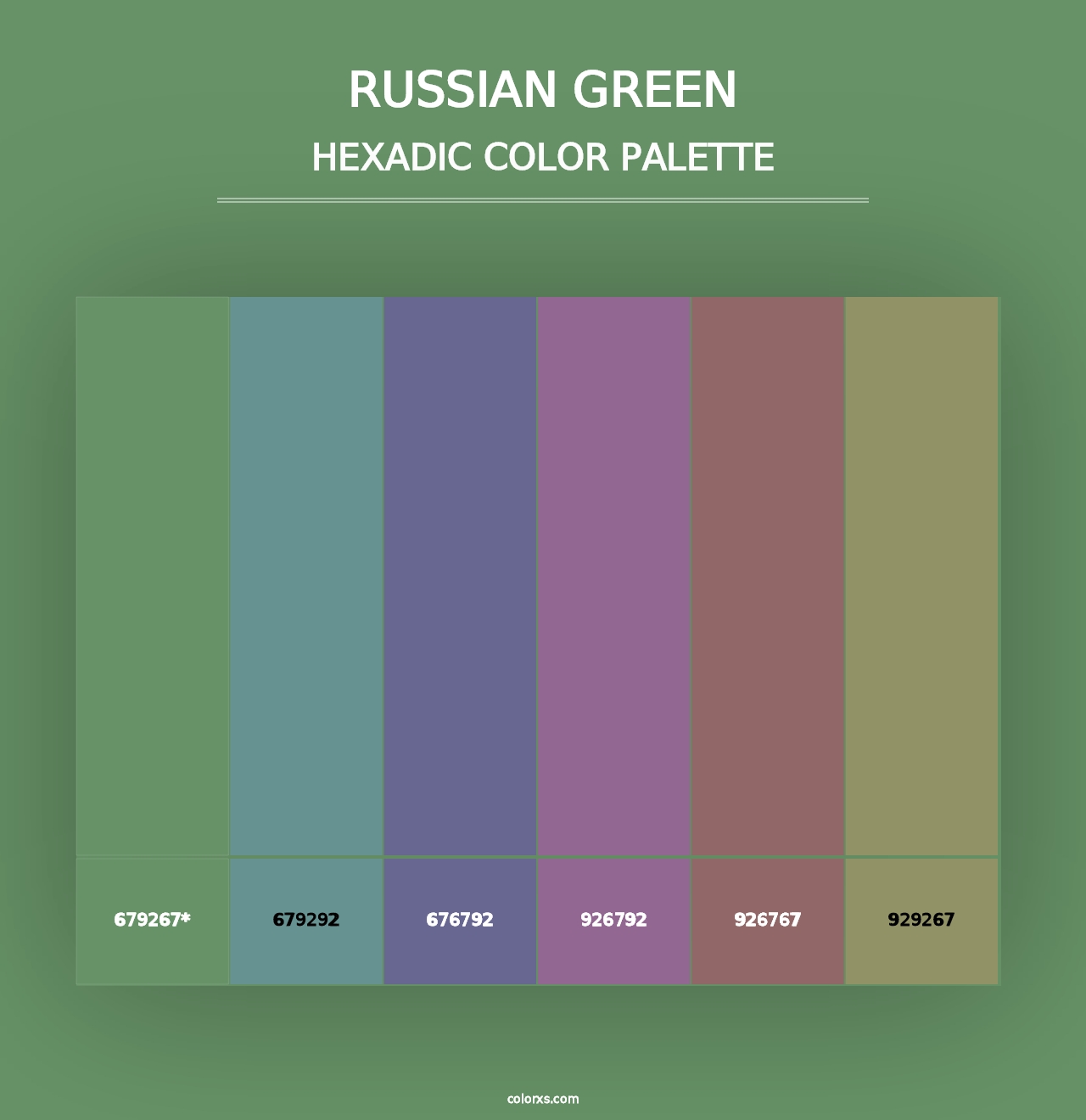 Russian Green - Hexadic Color Palette