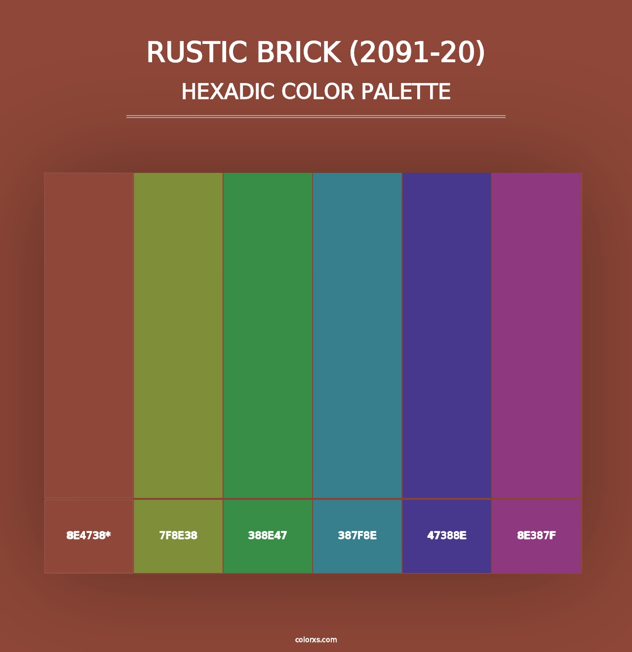 Rustic Brick (2091-20) - Hexadic Color Palette