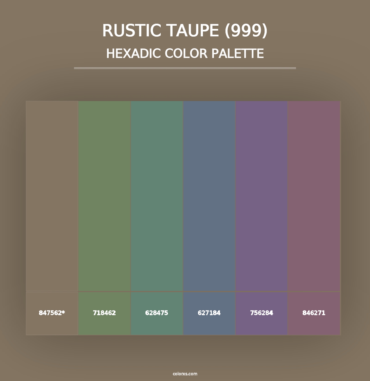 Rustic Taupe (999) - Hexadic Color Palette