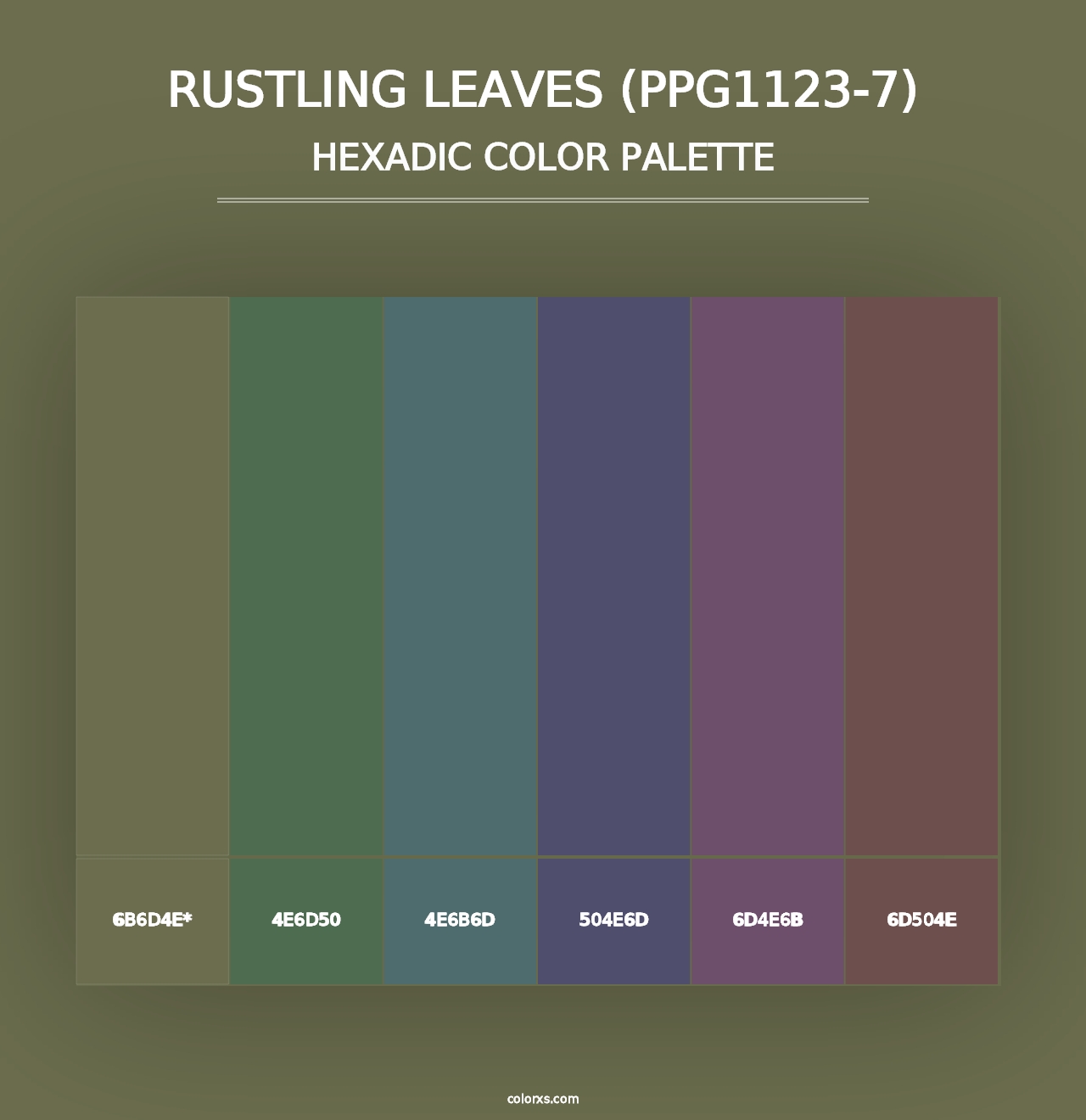 Rustling Leaves (PPG1123-7) - Hexadic Color Palette