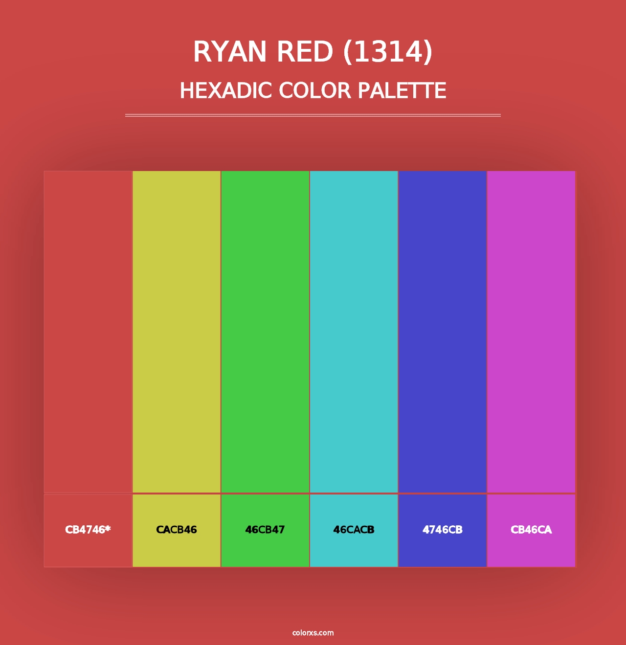 Ryan Red (1314) - Hexadic Color Palette