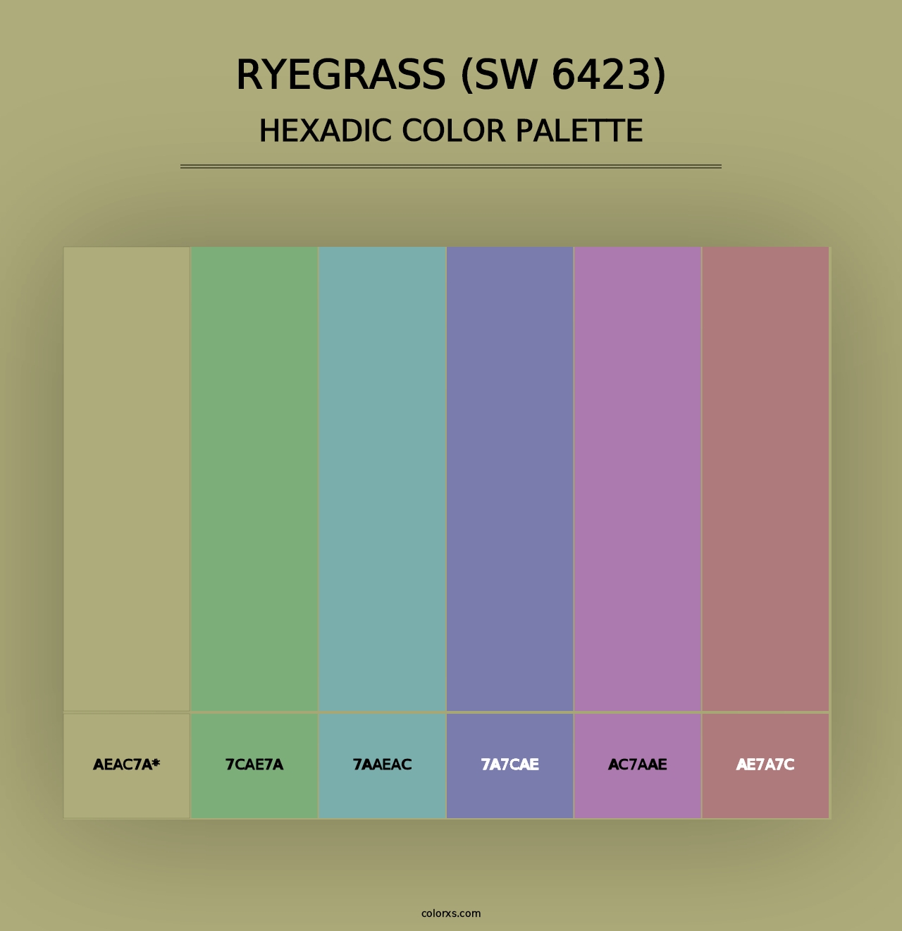 Ryegrass (SW 6423) - Hexadic Color Palette