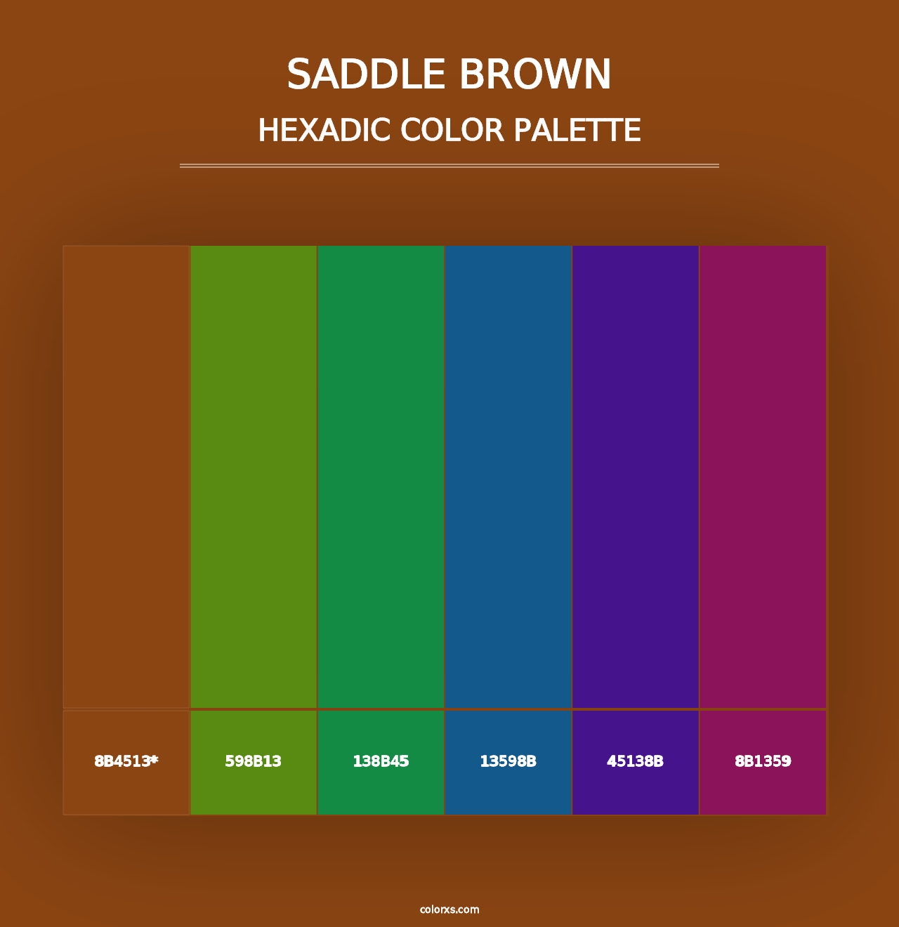 Saddle Brown - Hexadic Color Palette