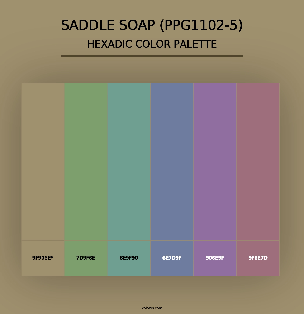 Saddle Soap (PPG1102-5) - Hexadic Color Palette