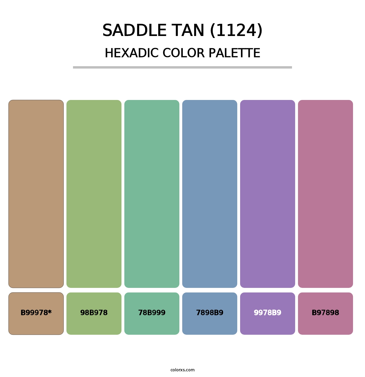 Saddle Tan (1124) - Hexadic Color Palette