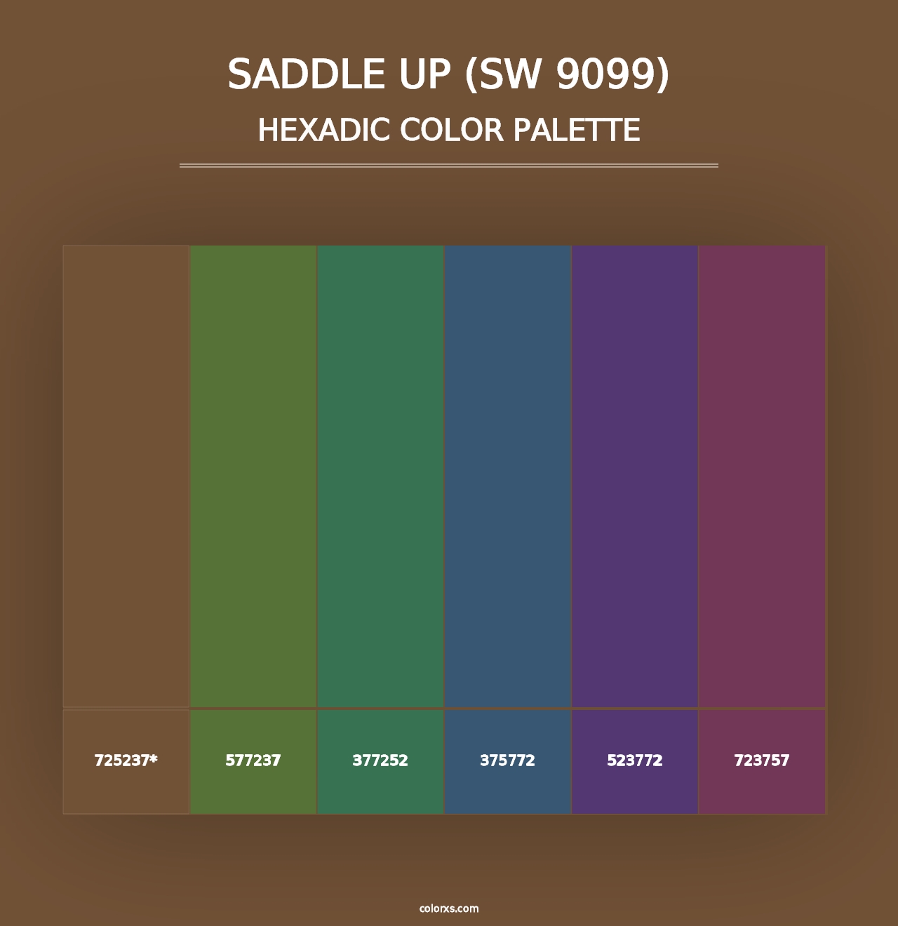 Saddle Up (SW 9099) - Hexadic Color Palette