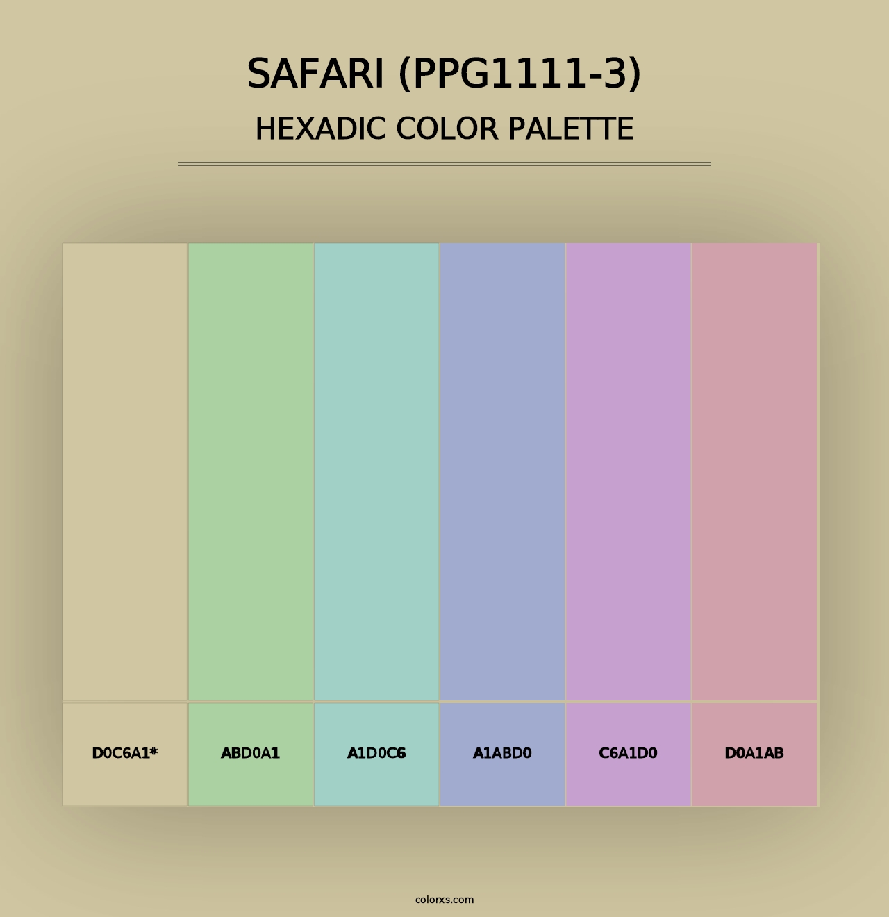 Safari (PPG1111-3) - Hexadic Color Palette