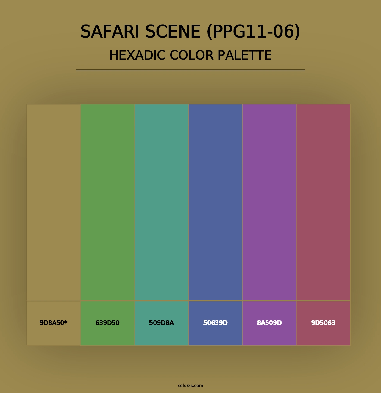 Safari Scene (PPG11-06) - Hexadic Color Palette