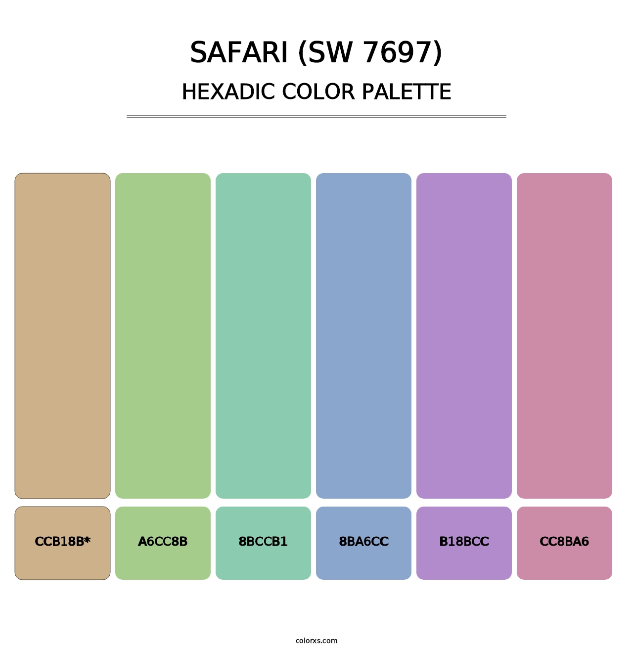 Safari (SW 7697) - Hexadic Color Palette