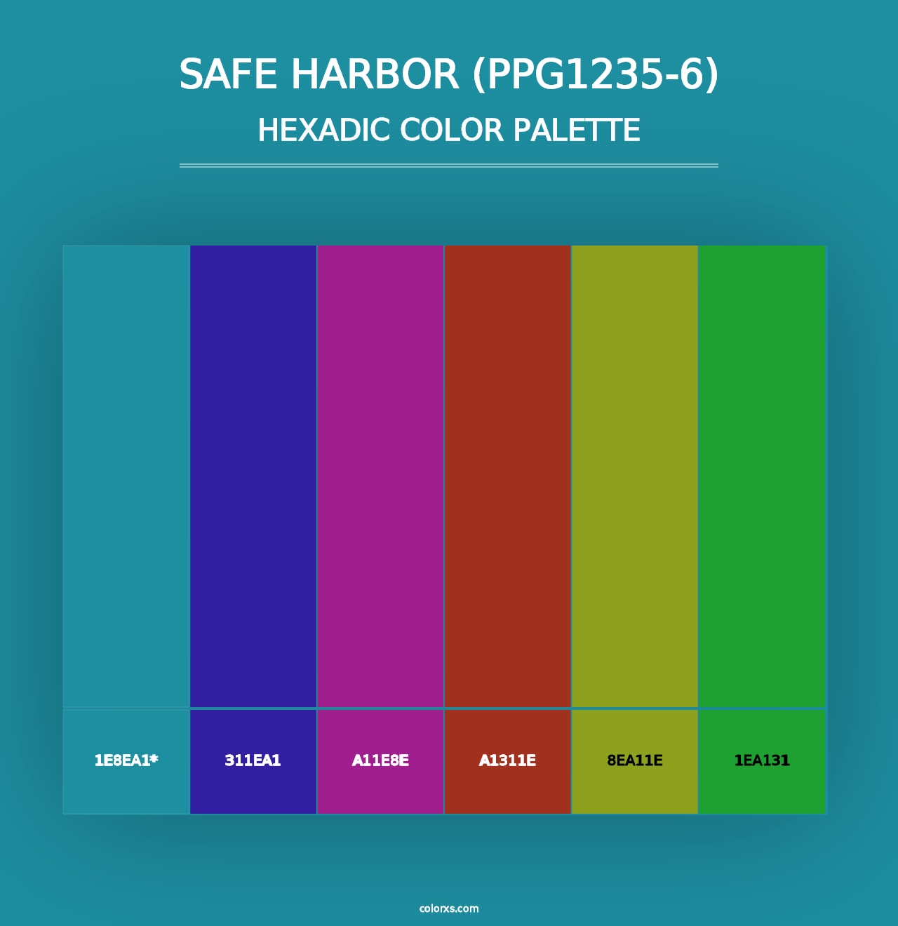 Safe Harbor (PPG1235-6) - Hexadic Color Palette