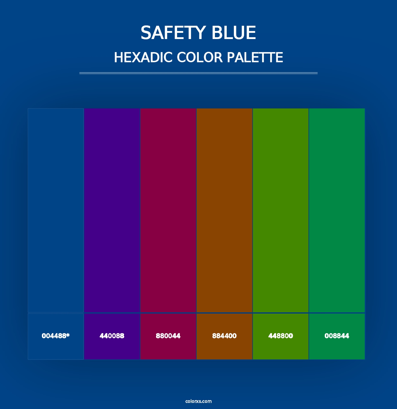 Safety Blue color palettes - colorxs.com