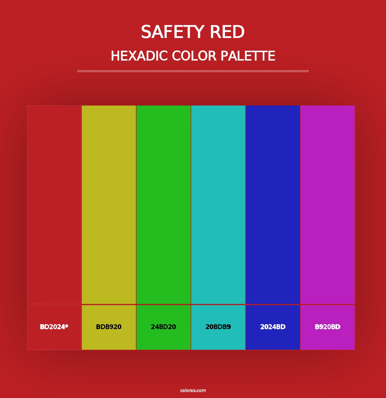 Safety Red - Hexadic Color Palette