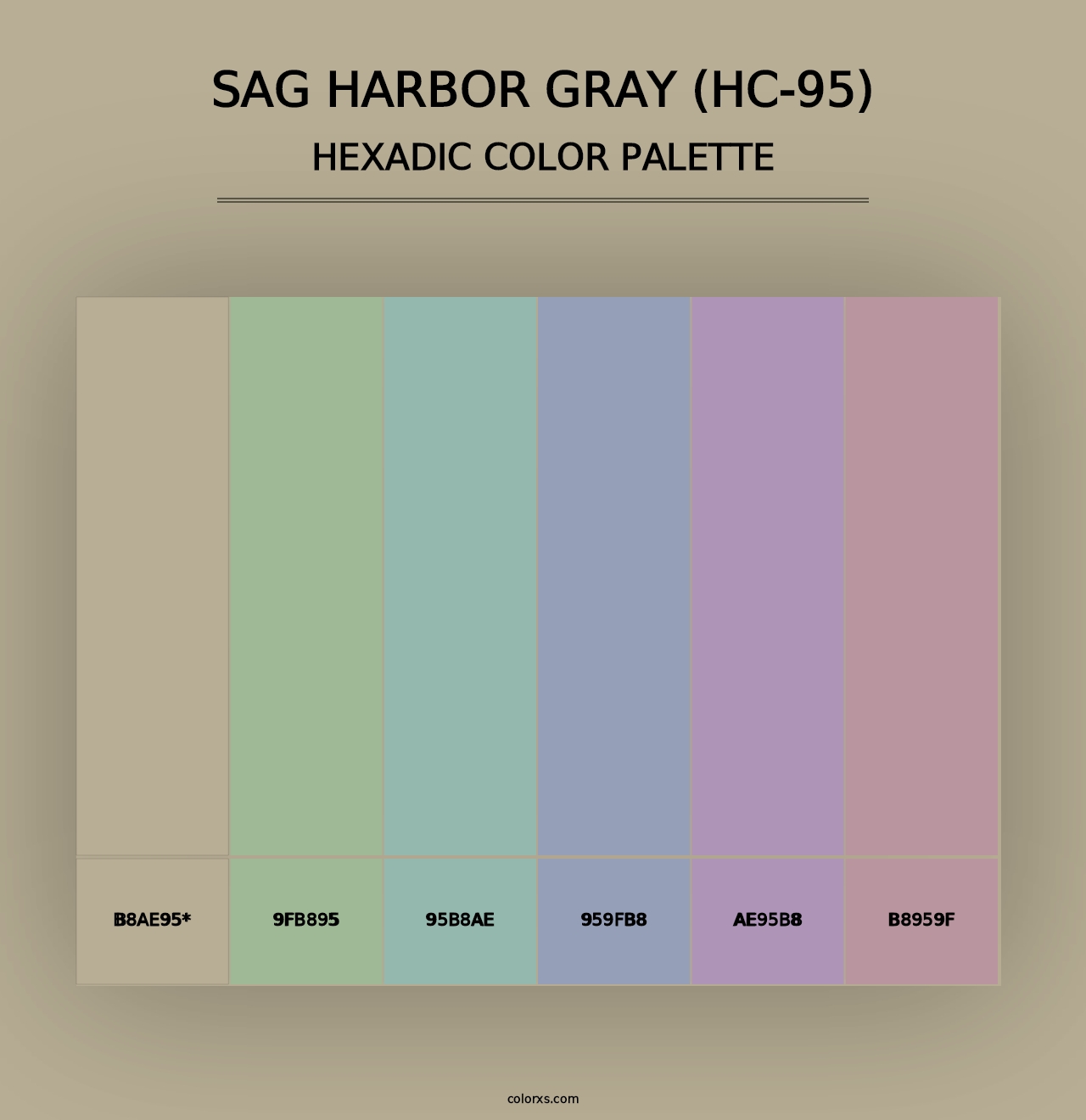 Sag Harbor Gray (HC-95) - Hexadic Color Palette