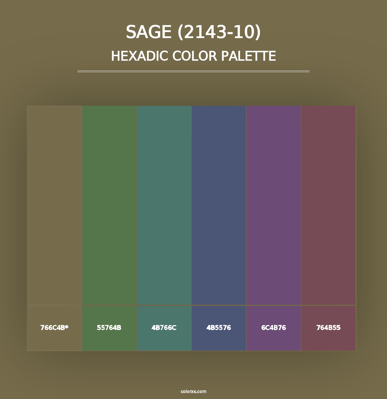 Sage (2143-10) - Hexadic Color Palette