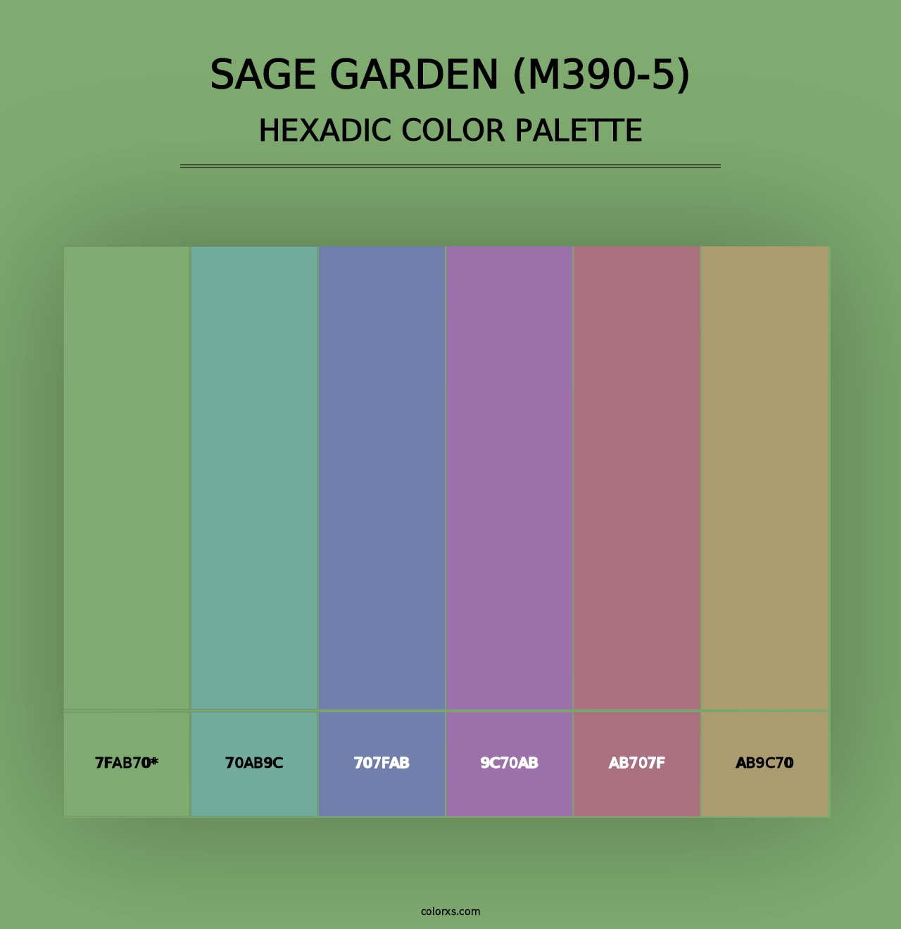 Sage Garden (M390-5) - Hexadic Color Palette