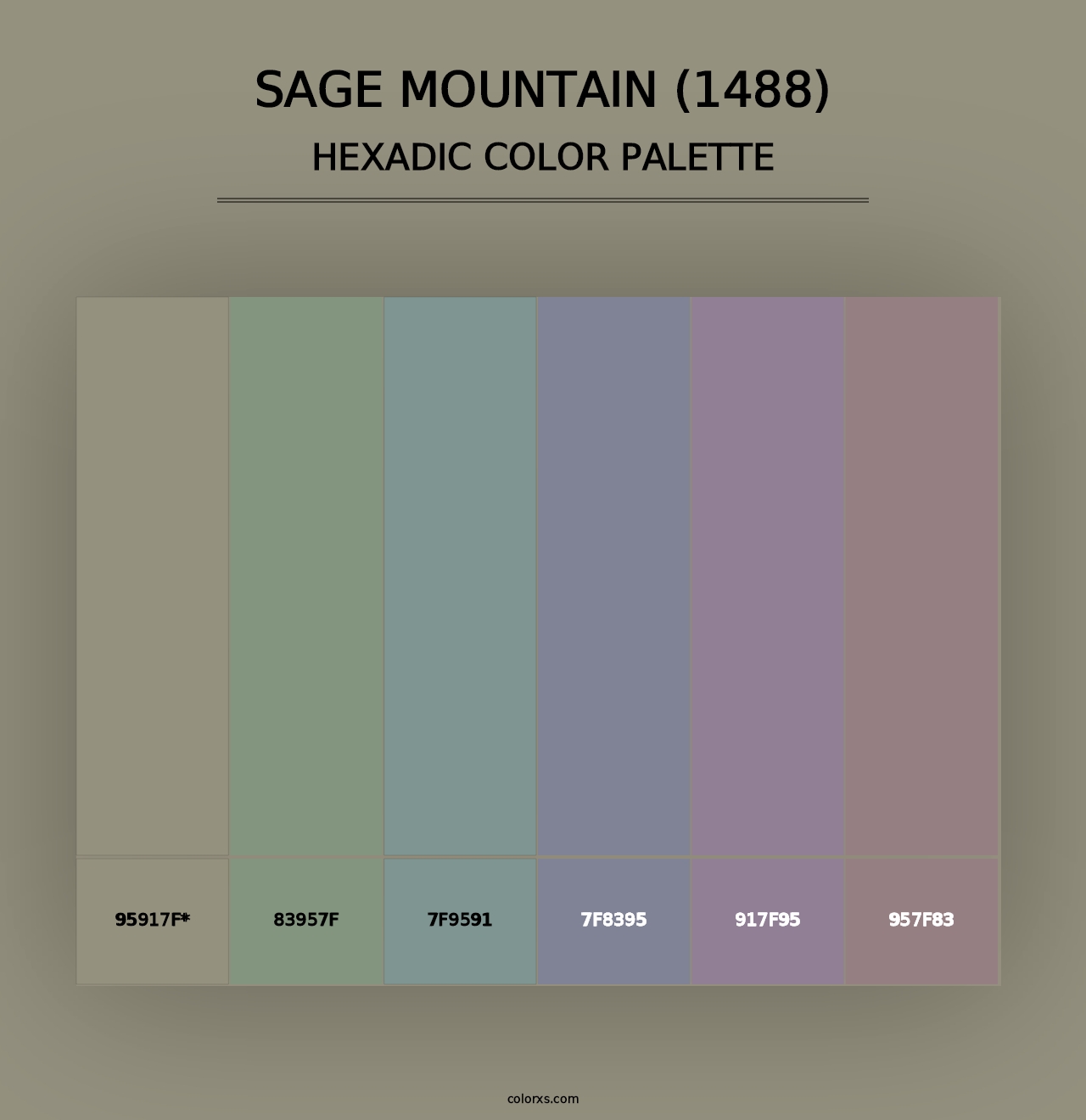 Sage Mountain (1488) - Hexadic Color Palette