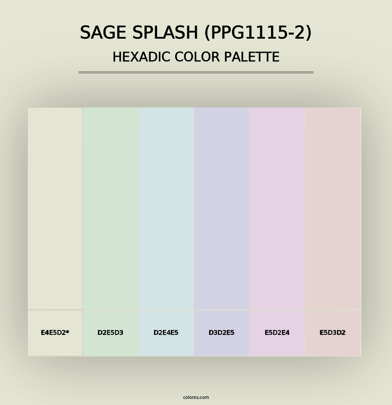 Sage Splash (PPG1115-2) - Hexadic Color Palette