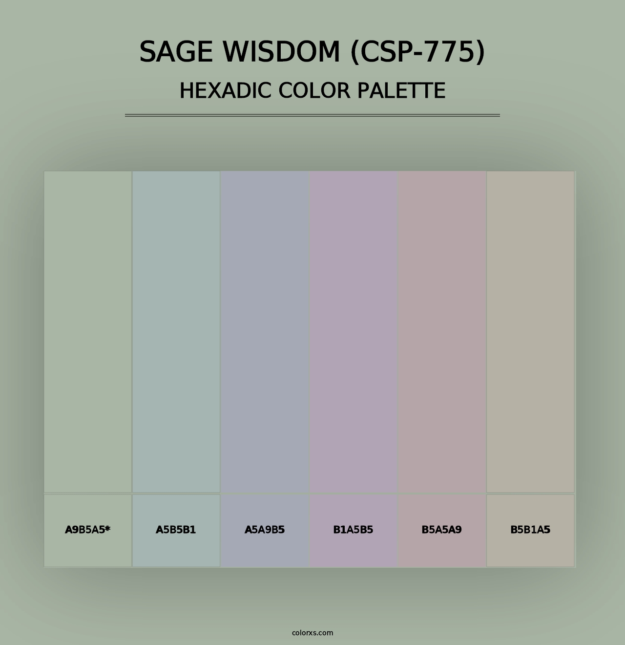 Sage Wisdom (CSP-775) - Hexadic Color Palette