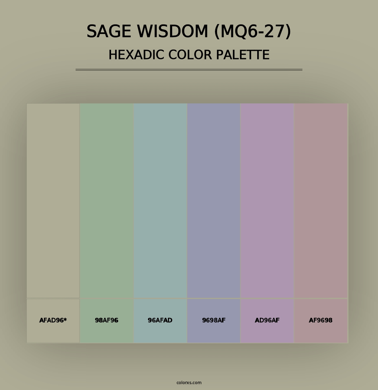 Sage Wisdom (MQ6-27) - Hexadic Color Palette