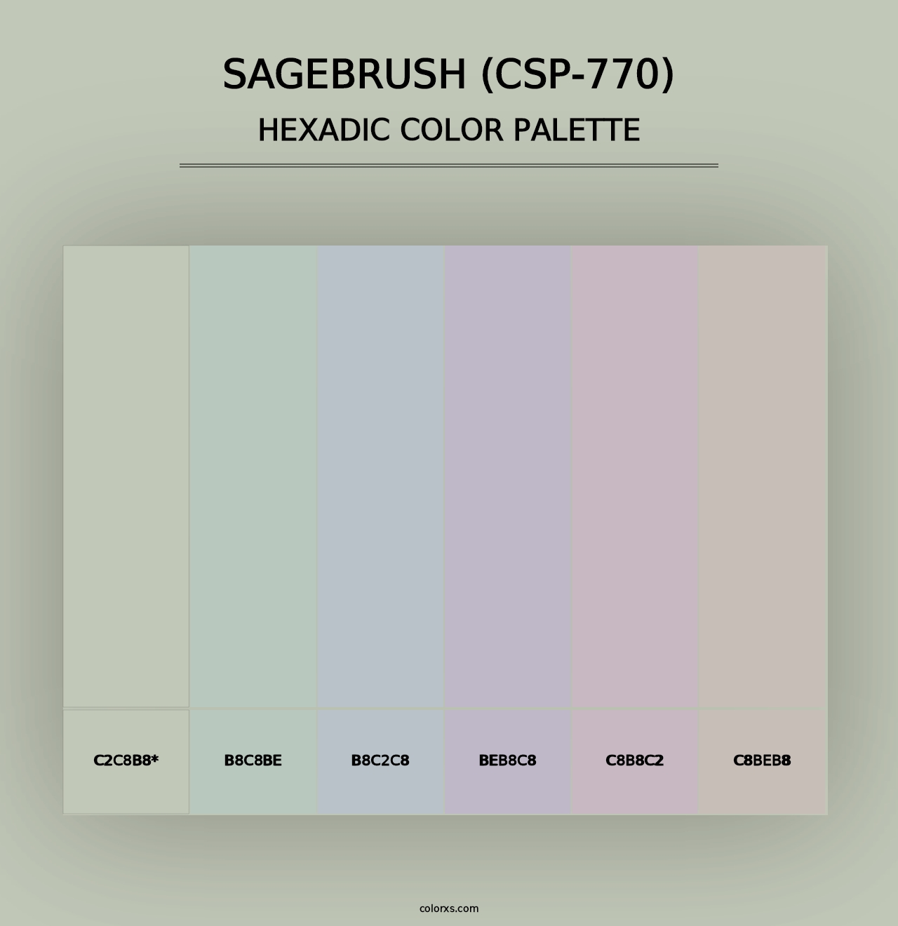 Sagebrush (CSP-770) - Hexadic Color Palette