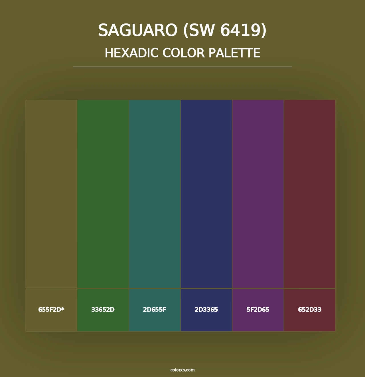 Saguaro (SW 6419) - Hexadic Color Palette