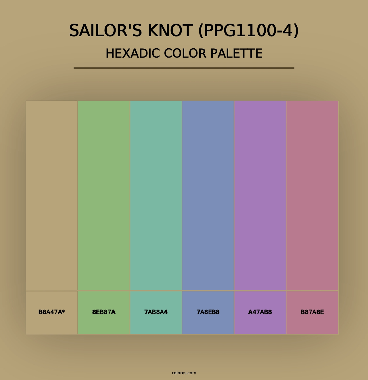 Sailor's Knot (PPG1100-4) - Hexadic Color Palette