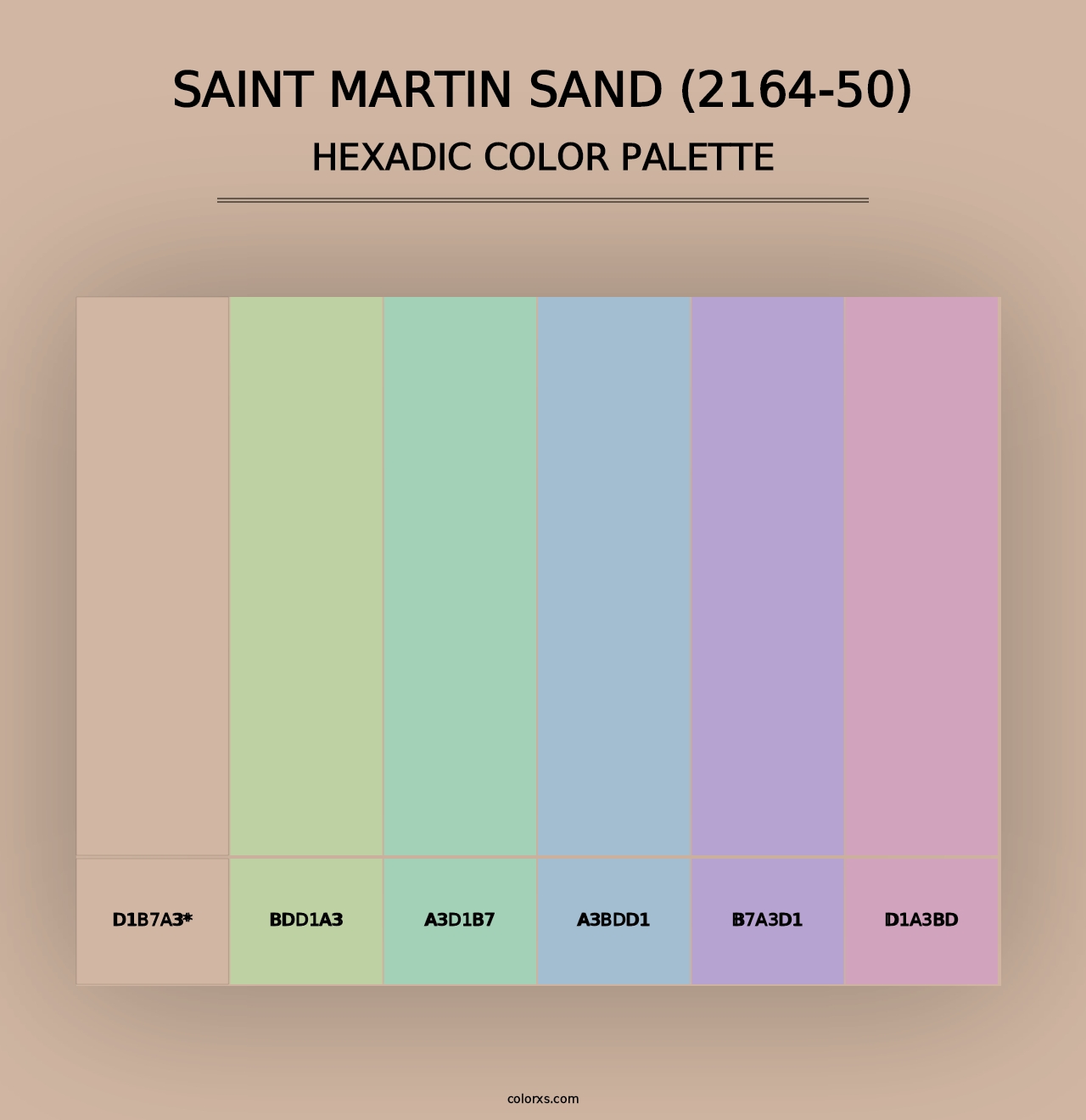 Saint Martin Sand (2164-50) - Hexadic Color Palette