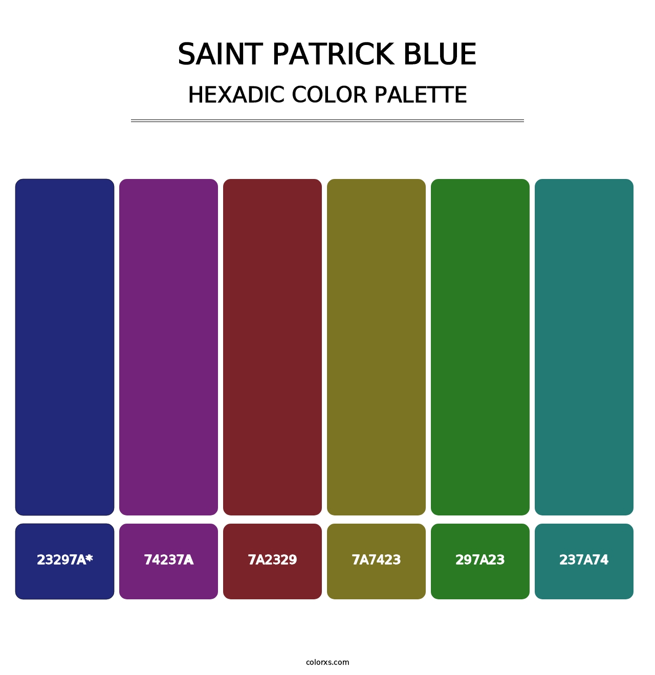 Saint Patrick Blue - Hexadic Color Palette