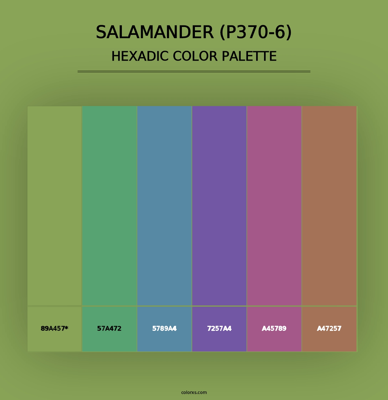 Salamander (P370-6) - Hexadic Color Palette