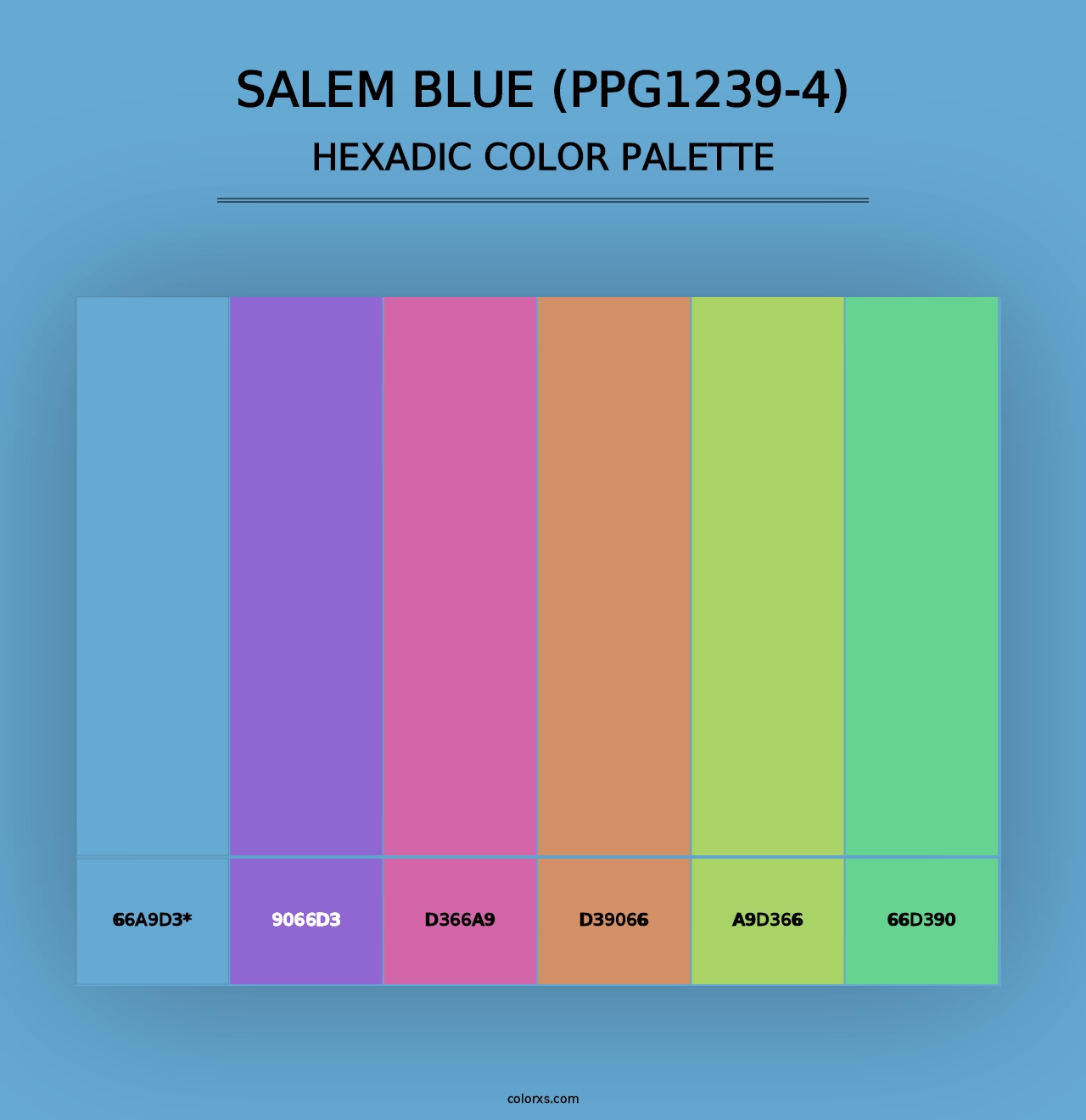 Salem Blue (PPG1239-4) - Hexadic Color Palette