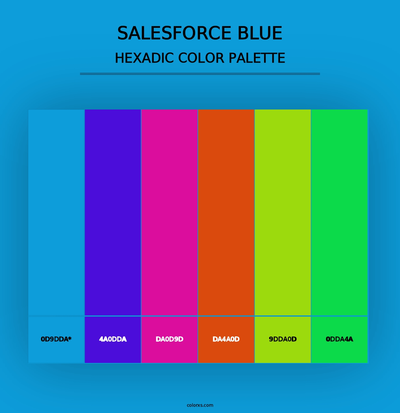 Salesforce Blue - Hexadic Color Palette