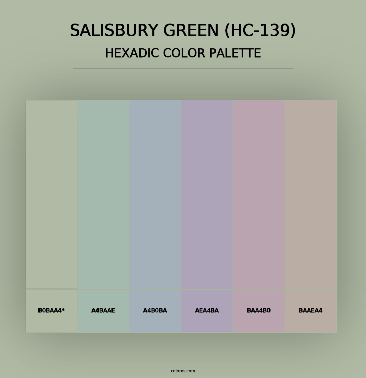 Salisbury Green (HC-139) - Hexadic Color Palette