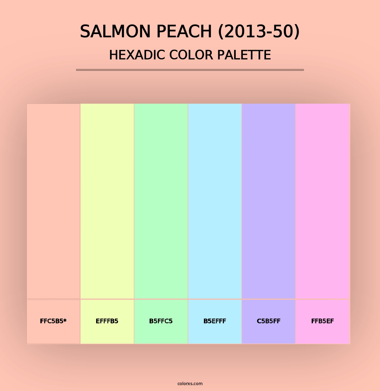 Salmon Peach (2013-50) - Hexadic Color Palette