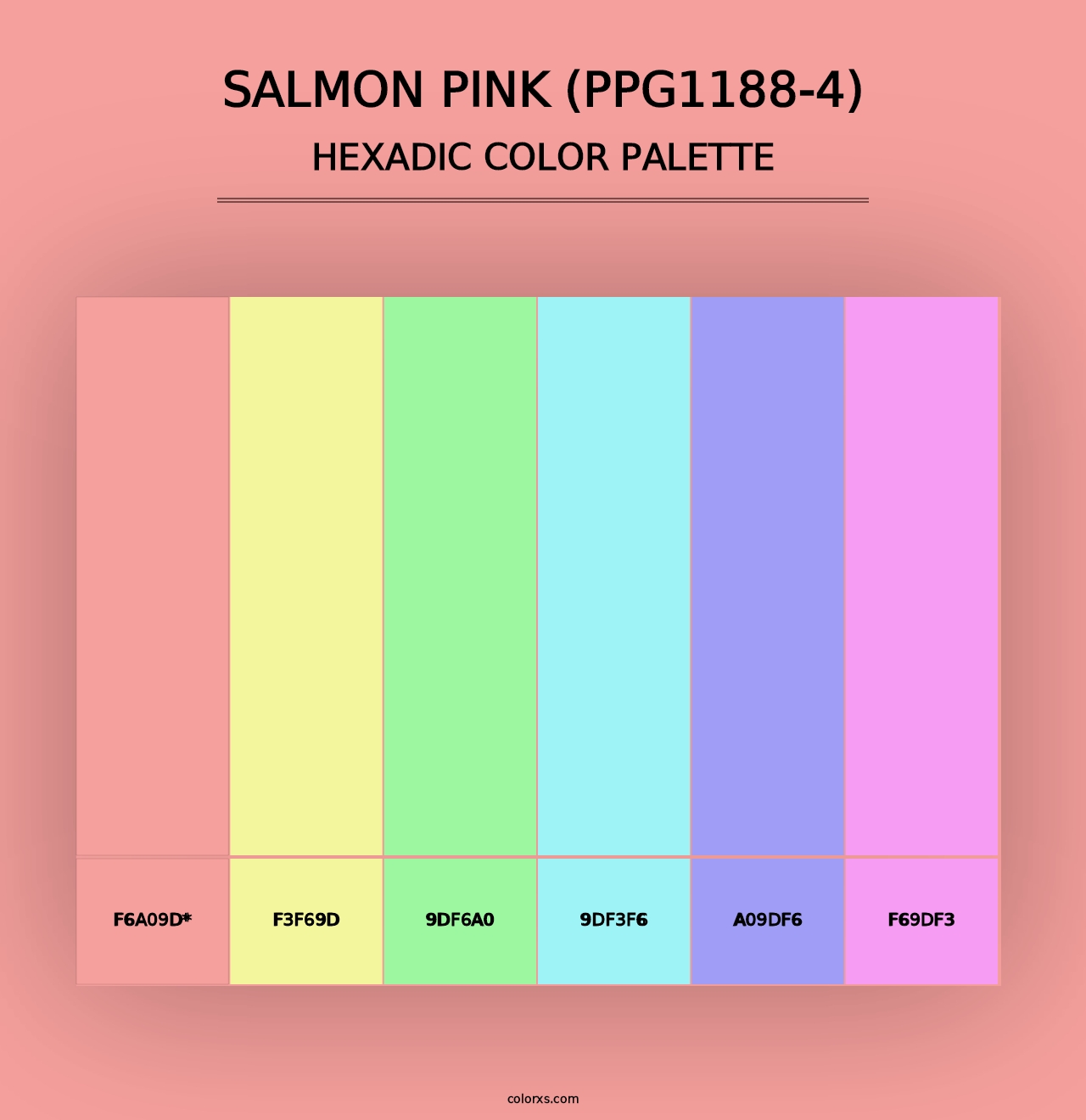 Salmon Pink (PPG1188-4) - Hexadic Color Palette