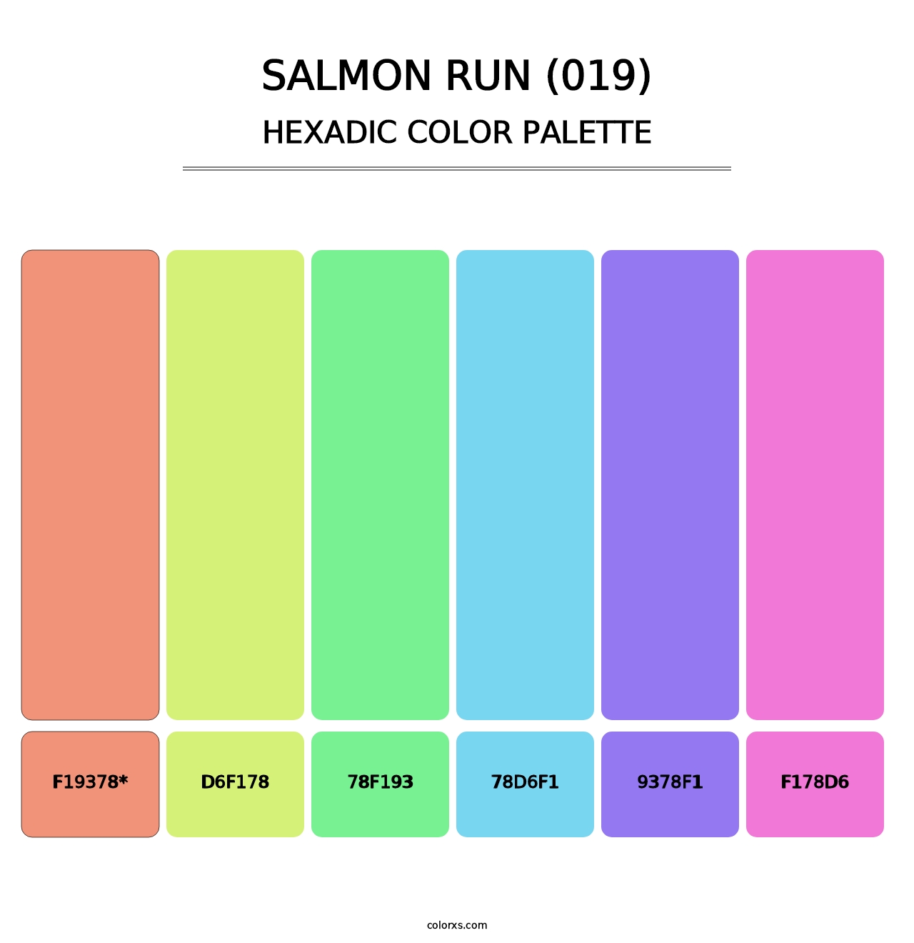 Salmon Run (019) - Hexadic Color Palette