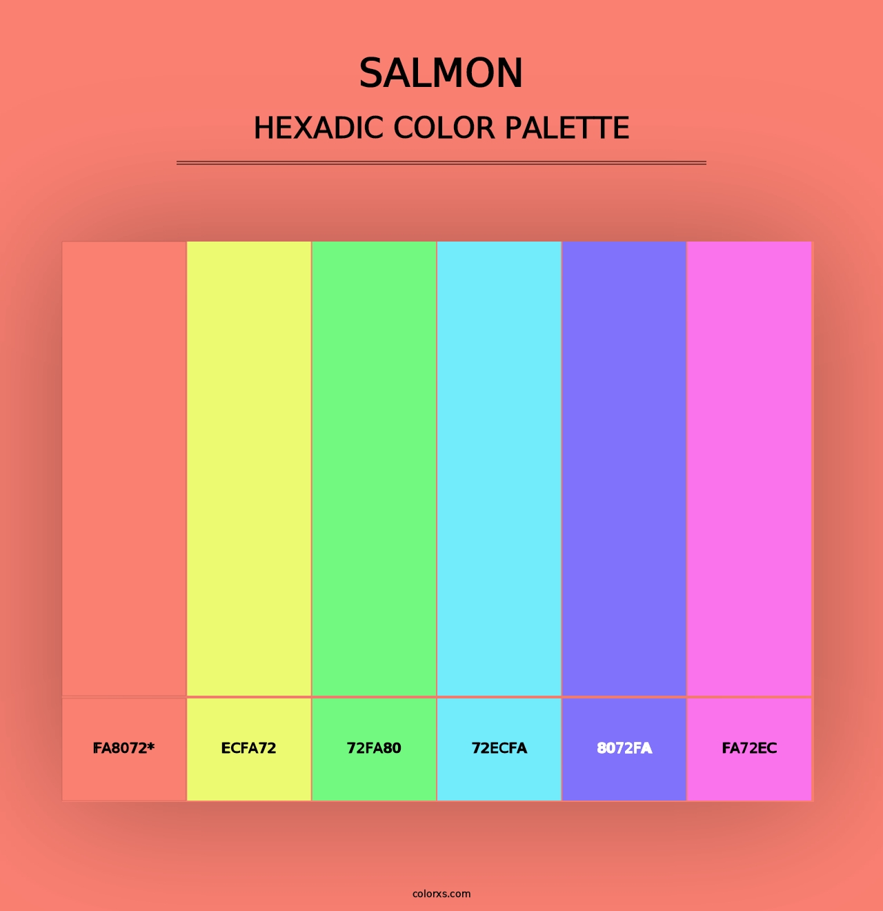 Salmon - Hexadic Color Palette