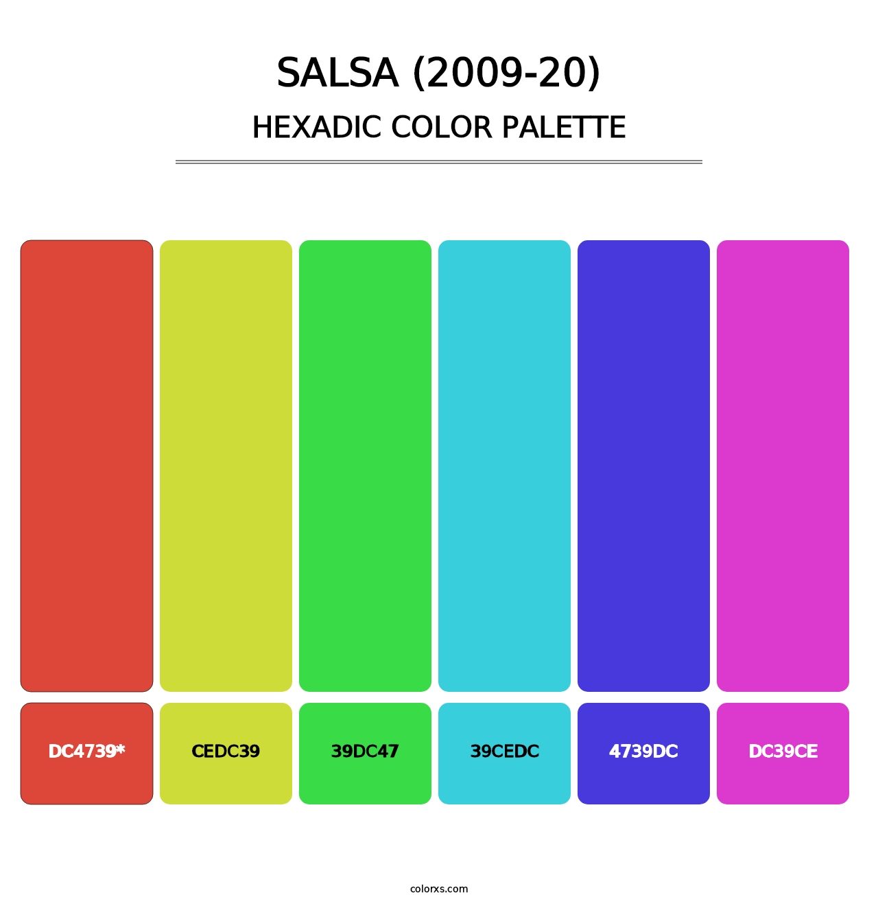 Salsa (2009-20) - Hexadic Color Palette