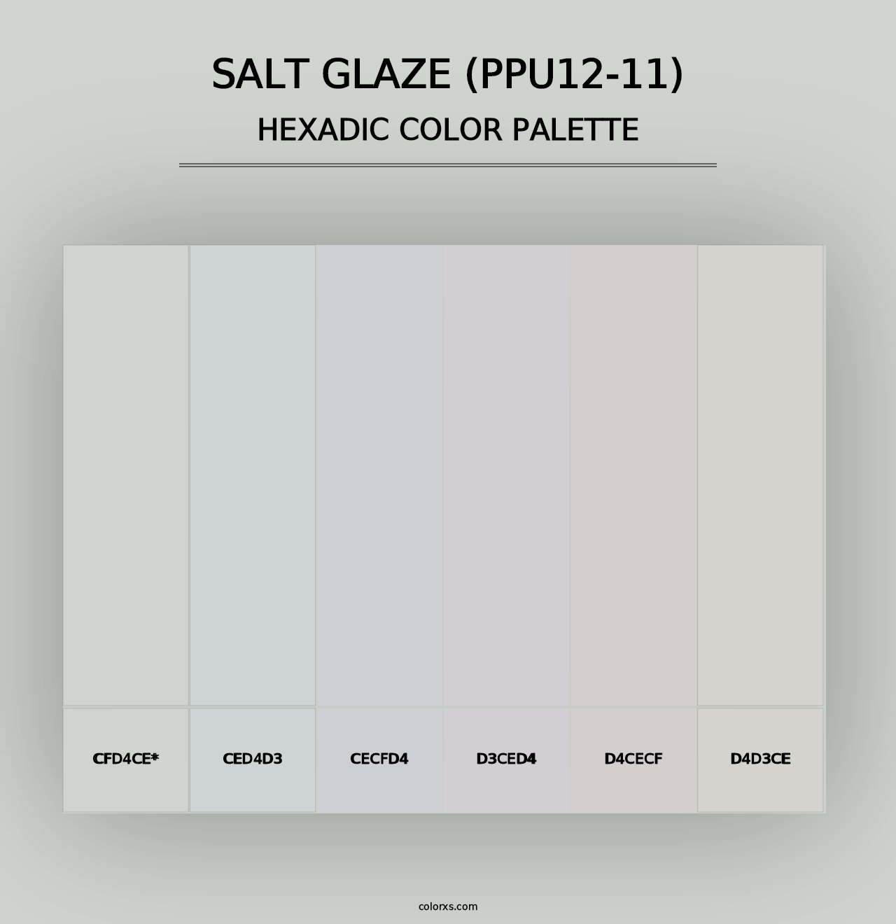 Salt Glaze (PPU12-11) - Hexadic Color Palette