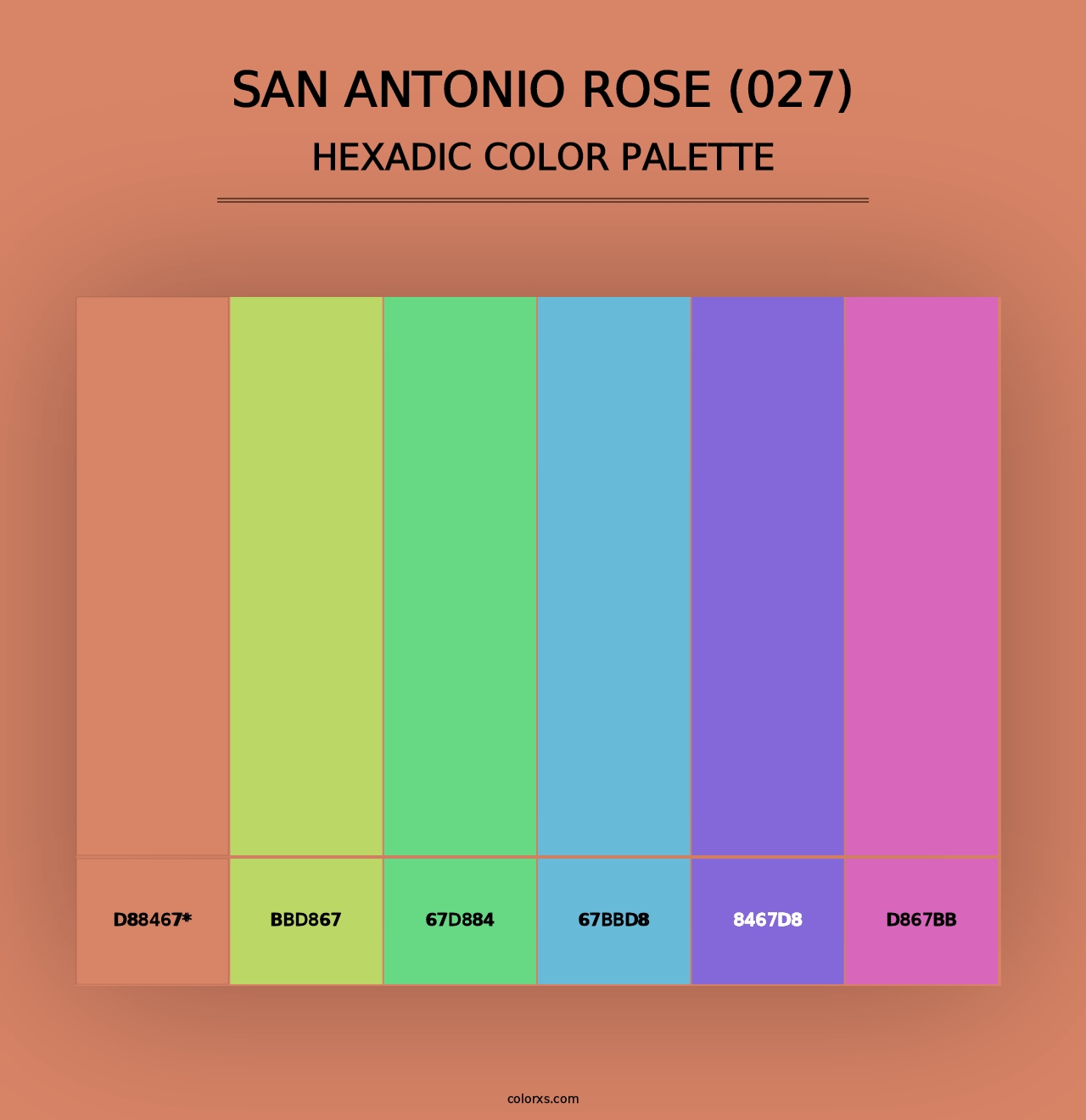 San Antonio Rose (027) - Hexadic Color Palette