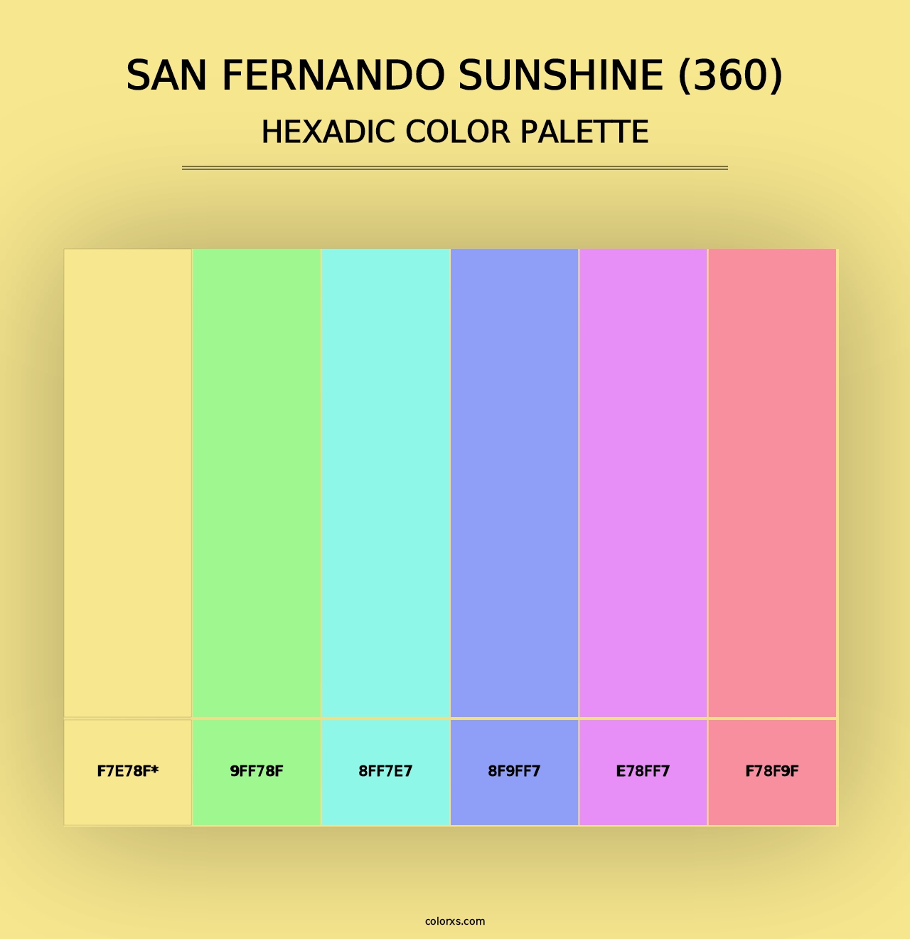 San Fernando Sunshine (360) - Hexadic Color Palette