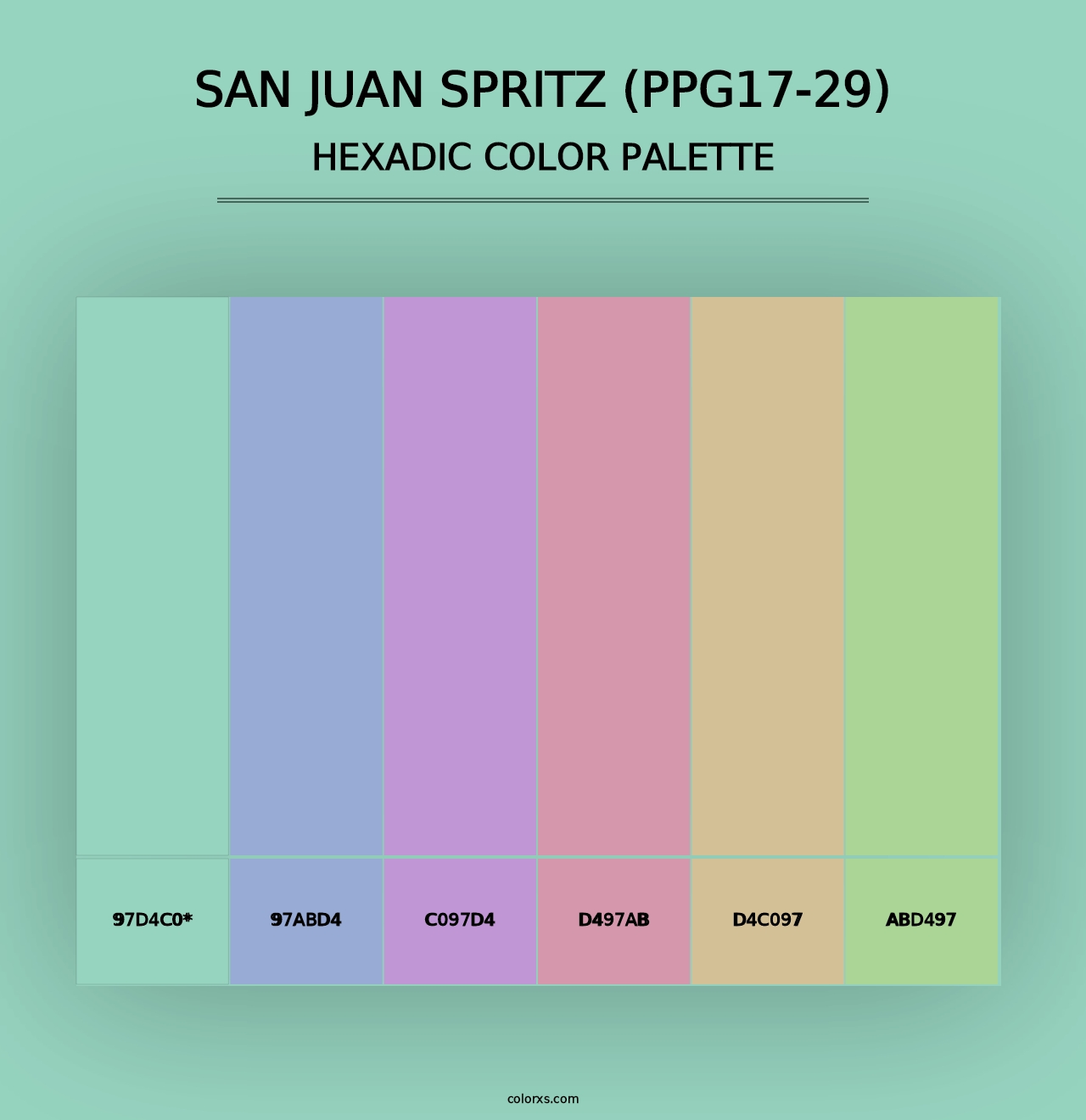 San Juan Spritz (PPG17-29) - Hexadic Color Palette