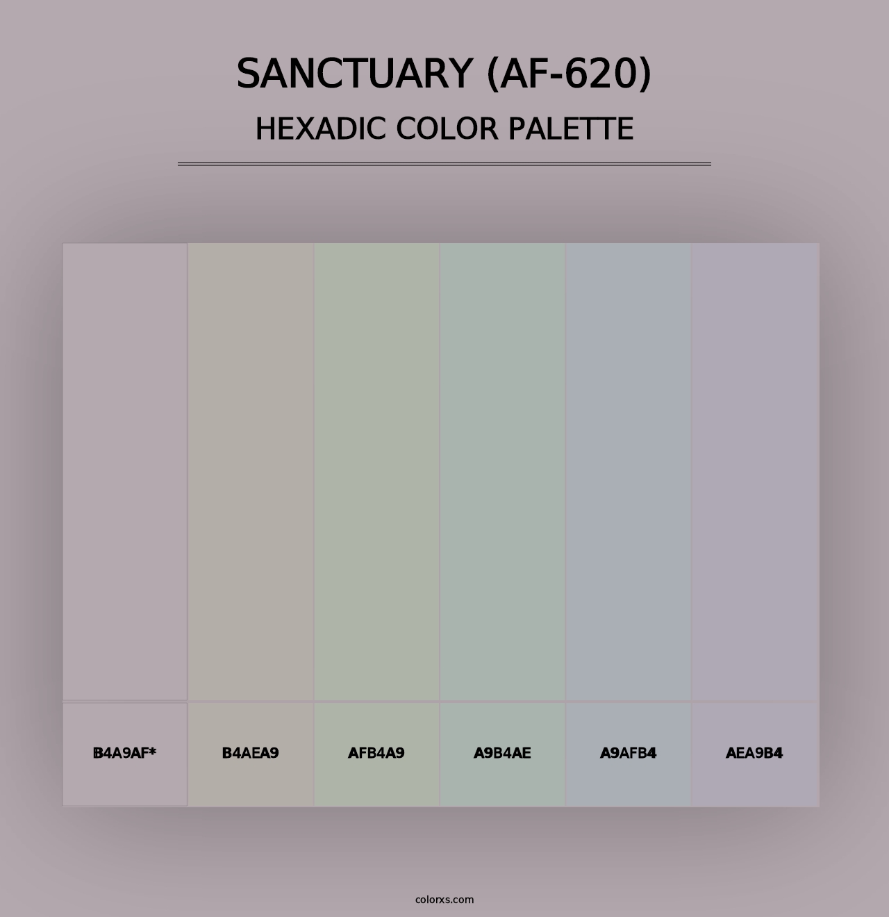 Sanctuary (AF-620) - Hexadic Color Palette