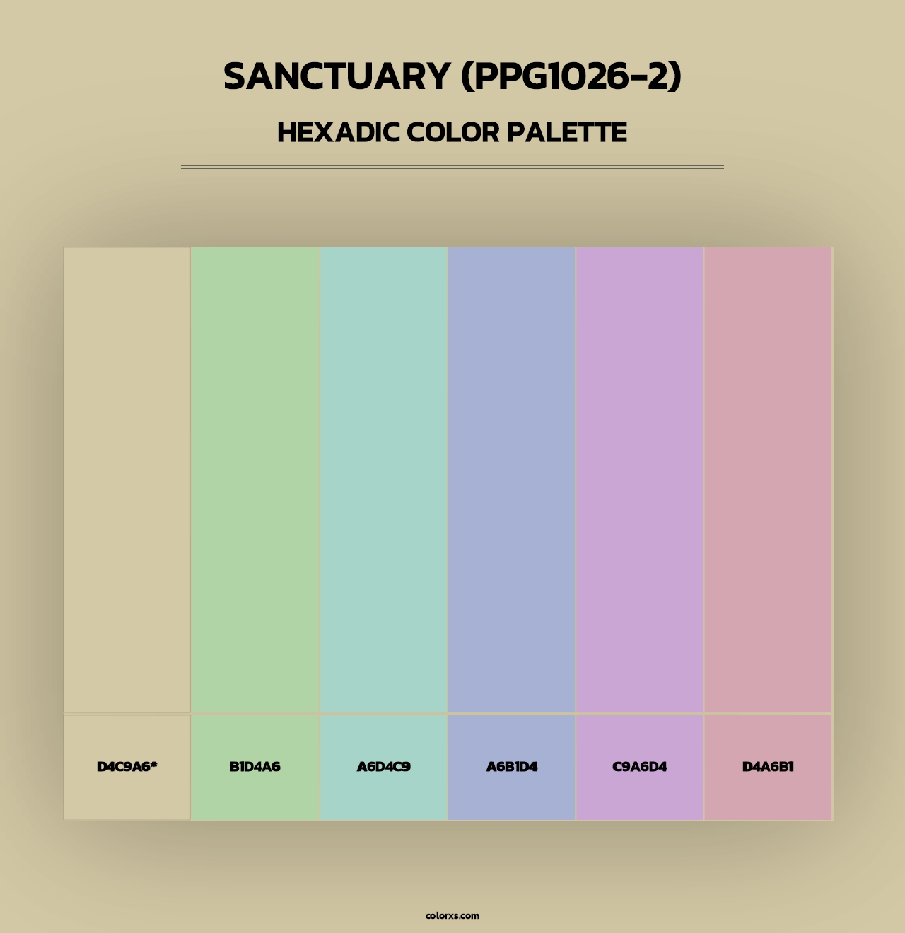 Sanctuary (PPG1026-2) - Hexadic Color Palette