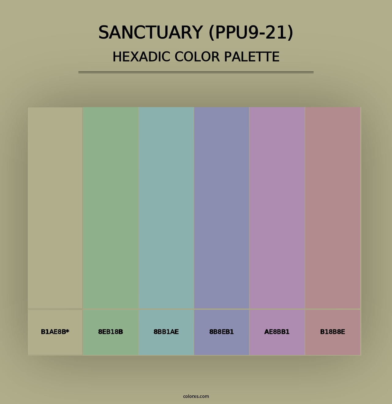 Sanctuary (PPU9-21) - Hexadic Color Palette